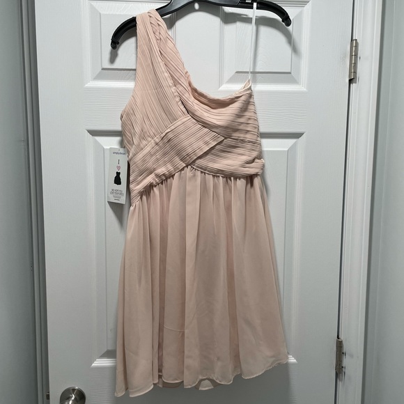Blush one shoulder dress with cut outs *NWT* - Picture 2 of 3